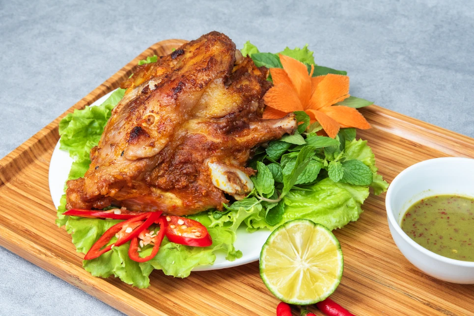 Gà đồi nướng